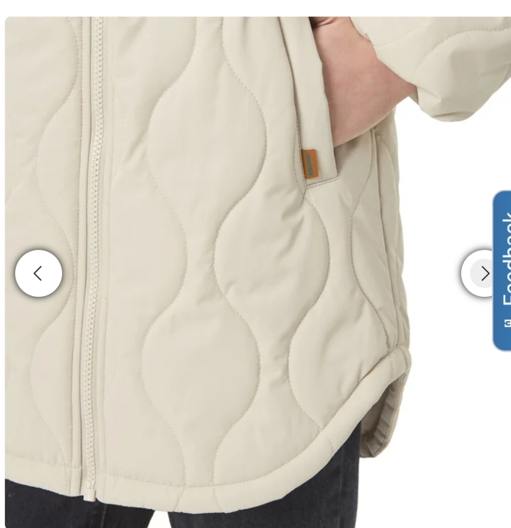 New!Mondetta Youth Quilted Jacket Cream Hooded Coat M 10/12 Cottage Core Y2K Out - Picture 4 of 11